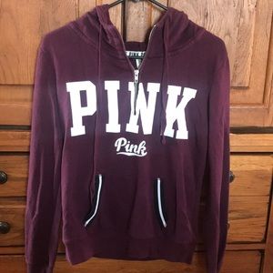 Pink sweatshirt with hood